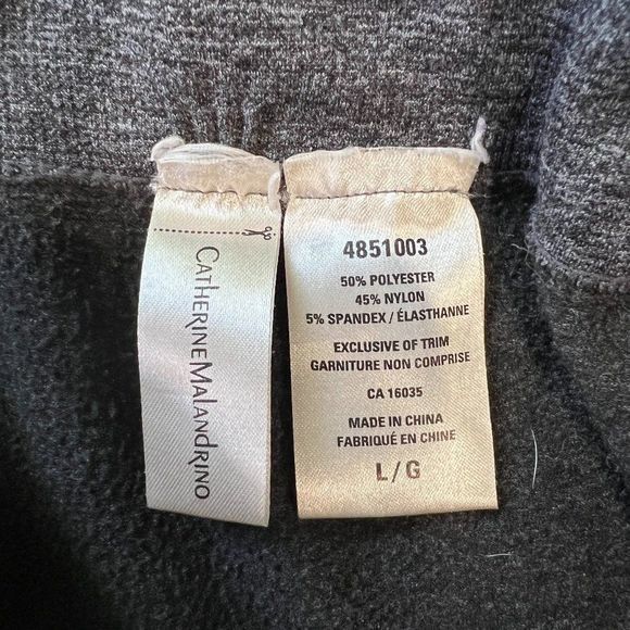 🌿4/$35🌿 CATHERINE MALANDRINO Grey Leggings (L)‎ - Picture 6 of 7